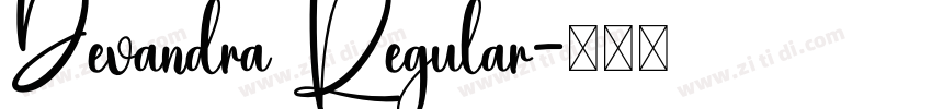 Devandra Regular字体转换